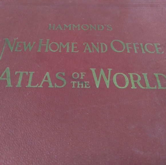 1940's Antique Atlas ("Maps & Coffee Table Displays & Primitive Decor") - Picture 2 of 11